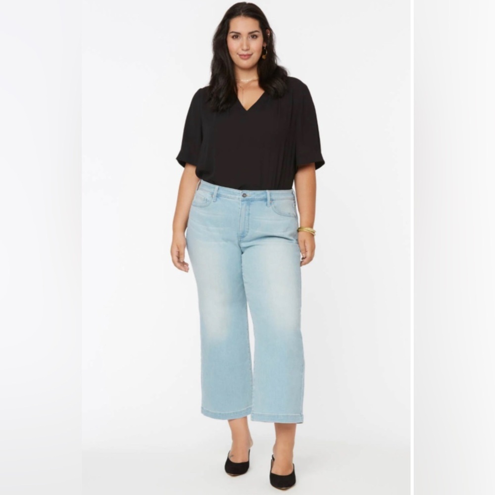 Plus Size NYDJ Light Wash Wide Leg Jeans